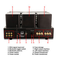 "Amplificateur à tubes audio domestique 2x56W pour haut-parleurs Hifi Amplificateur à tubes électronique pur 220V 2.0 Mono 56W * 2