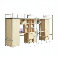Lit superposé multifonctionnel Zoshine avec bureau et armoire pour dortoirs scolaires et logements du personnel - Vente en gros