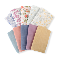 Couverture en mousseline pour nouveau-né imprimée numériquement personnalisable, chaude, en coton de bambou, design tissé, couvertures portables pour bébé