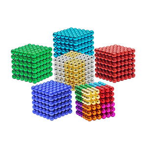 Boules magnétiques colorées, Cube <span class=keywords><strong>de</strong></span> Neo, Puzzle, sphère en néodyme, <span class=keywords><strong>lot</strong></span> <span class=keywords><strong>de</strong></span> 216 pièces - Product Image 1