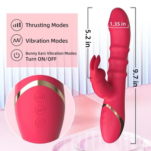 Stimolatore del clitoride del coniglio rotazione di spinta G-Spot A-Spot che vibra giocattoli del sesso in metallo perline vibratore - Product Image 5
