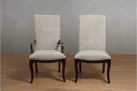 Mobilier de Salle à Manger de Luxe Style Saoudien, Table et Chaises Rondes en Chêne Massif, Matière Bois, pour 4 à 6 Personnes, Livré à Dubaï et au Qatar