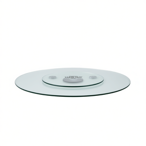 Plato Giratorio Lazy Susan de Vidrio Templado, 30 mm, Redondo, Suave, Silencioso, Giro de 360 Grados, Centro de Mesa para Comedor - Product Image 1