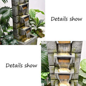 Ornamenti da giardino moderni per la casa lontana, cascata all'aperto con fontana a cascata leggera per interni - Product Image 5