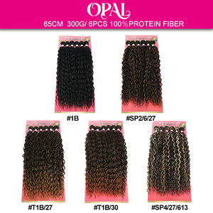Lot de mèches synthétiques Julianna <span class=keywords><strong>Afro</strong></span>, extensions capillaires ondulées et bouclées, en fibres douces et résistantes à la chaleur - Product Image 6