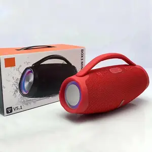 미니 Boombox3 LED 핸들 휴대용 블루투스 무선 스피커 방수 PC 열 야외 음악 플레이어 선물 붐박스 RGB