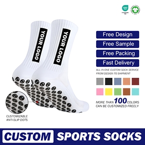 Chaussettes de sport respirantes pour hommes, personnalisées, tricotées, antidérapantes, avec logo dessiné à la main, pour le football et les sports de printemps - Product Image 6
