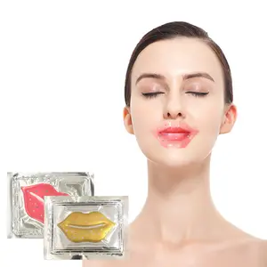 Private Label Anti Rugas Hidratante Plumper Lábios Colágeno Rosa Cristal Folha Lip Máscara