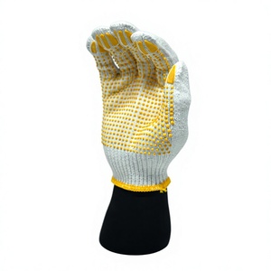 ถุงมือผ้าฝ้ายเคลือบจุดพีวีซี ถุงมือกันลื่นแบบมีจุด PVC ที่ฝ่ามือ - Product Image 6