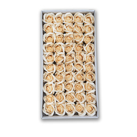 50 pièces de fleurs de savon artisanales de 4,5 cm de diamètre, 3 couches, imperméables, de haute qualité, pour l'intérieur et l'extérieur, en forme de boule, vente en gros