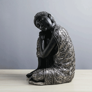 พระพุทธรูปโพลีเรซิ่นนั่งสมาธิ นอนหลับ สไตล์หรูหรา ศิลปะทางศาสนาพุทธ ของตกแต่งภายในบ้าน ขายดี - Product Image 4