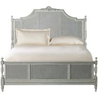 Lit double de style américain en chêne massif, inspiré des princesses, 1,8 m, vintage, sculpté, pour chambre principale de villa