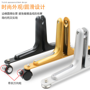 Support d'écran mobile Denite en alliage de zinc avec pieds d'équilibrage pour cadre de meuble de séparation - Product Image 5