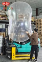 Ballon météorologique géant en nylon transparent laminé sur mesure, haute barrière, à hélium, PA+PE, 2mx3m, haute altitude, hauteur fixe