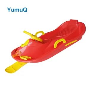 YumuQ Plastic Ice Toboggan Sledge Winter Outdoor Sports Snow Kick Ski Scooter Sled For Kiddie Skating