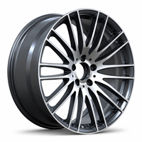 Jantes en alliage d'aluminium AL 18 19 pouces 5x112, design multi-rayons en maille, noir brillant, vente flash pour Mercedes Benz
