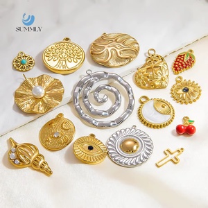 SUMMLY Accessori per Gioielli Fai-da-Te in Acciaio Inossidabile Placcato Oro 18K con Perle, Ciondoli per Collane da Donna - Product Image 1