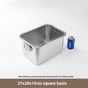 Plats de cuisson rectangulaires en acier inoxydable, grands, à fond <span class=keywords><strong>plat</strong></span>, boîtes de rangement alimentaire pour buffet - Product Image 6
