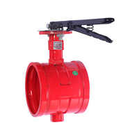 Vanne papillon manuelle en fonte ductile de haute qualité à commande par poignée, type à pince, pour contrôle d'eau et d'incendie, prix usine