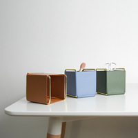 Vente chaude Cosmétiques Télécommande Clé De Stockage De Bureau PU Plateau En Cuir Multifonctionnel Boîte De Rangement Organisateur De Bureau