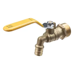 TMOK 3-pieces 1/2" 3/4" Male Bsp Thread Brass Water Valve Tap Faucet Bibcock For Hot Water