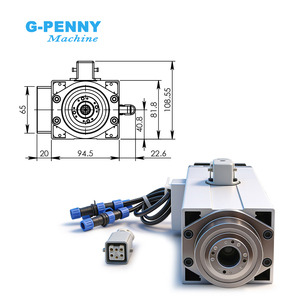 แกนมอเตอร์ G-Penny <span class=keywords><strong>1</strong></span>.5KW/2.2kw ISO20 ATC แบบเปลี่ยนหัวเครื่องมืออัตโนมัติ 220v ระบายความร้อนด้วยอากาศ แทนแบบ 2.2kw ATC GDZ สำหรับงานไม้ - Product Image 4