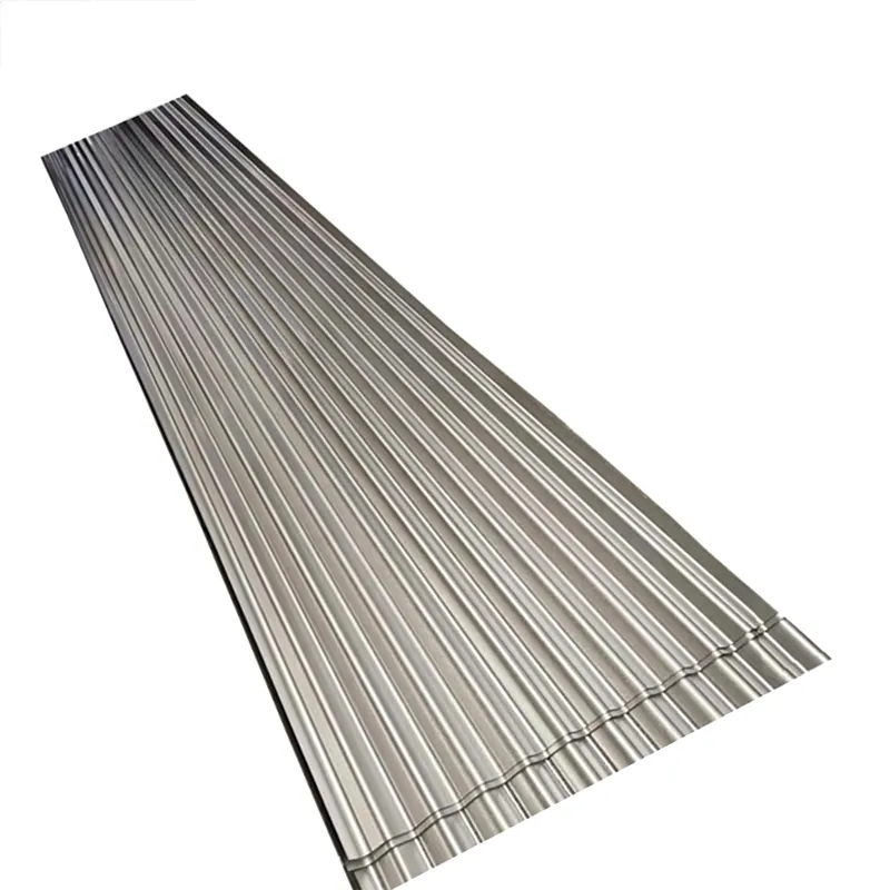 Folha de telhado de metal pré-pintada corrugada para telhados de paredes duplas 4x8 0,4 mm 0,42 mm 12 pés 6 pés