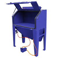 Cabine de sablage professionnelle de 420 L avec moteur robuste et moteur de 1200 W, facile à utiliser, complète avec des gants de sablage