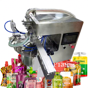 Máquina Integrada de Llenado y Tapado con Mesa Rotatoria de Sobremesa para Bolsas con Boquilla y Empaques Pequeños - Product Image 1