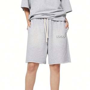 Pantalones cortos para hombre estilo preppy de cintura alta con cierre de cordón poliéster/algodón patrón 3D transpirable y ecológico - Product Image 5