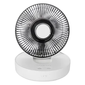 Nouveau ventilateur de Table pliable oscillant sans fil avec télécommande, petit ventilateur USB Portable mural à lumière LED Rechargeable