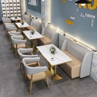 Meubles de restaurant modernes, banquettes en cuir, canapés et chaises, ensembles de tables pour usage commercial