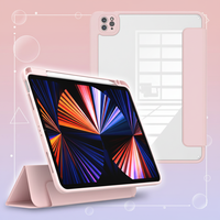 Étui de tablette en cuir avec clavier magnétique résistant aux chocs, fonction veille/réveil pour iPad Pro/Air 11/13 10e/11e génération