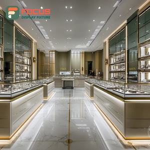 Vitrine de luxe pour bijoux, surface polie, comptoir d'exposition pour magasin commercial - Product Image 1