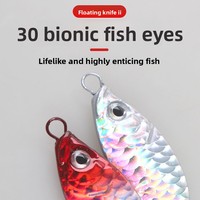 Leurre Artificiel Dur en Plaque de Fer Bleue, Petit Modèle, pour Pêche au Bar à Grande Bouche, avec Hameçon, Vente en Gros