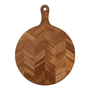 Tabla de cortar de madera de acacia con diseño en espiga, rectangular, para servir bistec, pizza y queso, para uso en la cocina. - Product Image 5