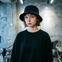 Chapeau Bob en Coton Noir Vierge Personnalisable pour Événements d'Entreprise, Cadeaux Promotionnels en Gros, Marchandises de Marque