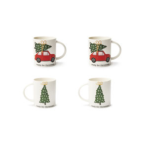 Juego de 4 Tazas de Café de Cerámica Excelsa de 30 Cl, Multicolores, Aptas para Lavavajillas y Microondas, para Navidad - Product Image 2