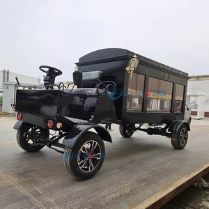 Professional Manufacturers Direct Sale Black Electric Horse-drawn Funeral Hearse for Funeral Processions - Product Image 4