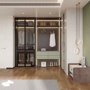 ตู้เสื้อผ้าไม้สั่งทำพิเศษสำหรับห้องนอน ดีไซน์ทันสมัยระดับไฮเอนด์ ผสมผสานสไตล์หรูหรา พร้อมฟังก์ชันการใช้งานที่ใช้งานได้จริงสำหรับห้องรับประทานอาหาร - Product Image 4