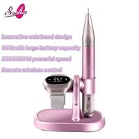 Perceuse à ongles sans fil rechargeable 35000 tr/min, moteur sans balais, forme stylo, grande batterie 900 mAh, design portable
