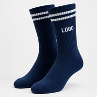 Chaussettes de sport personnalisées avec logo, chaussettes athlétiques respirantes en maille avec coussinets, OEM ODM