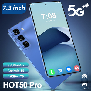 ใหม่ DesignHot50โปรแอนดรอยด์7.3นิ้วนิ้ว Phone16G โทรศัพท์มือถือ + 1TB <span class=keywords><strong>True</strong></span> 4G สมาร์ทโฟนเวอร์ชันทั่วโลก - Product Image 2