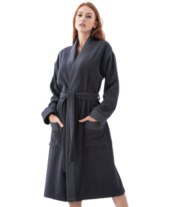 White <strong>Waffle</strong> Plush <strong>Men</strong> Bathrobe Soft Warm Long Robe With Belt and Front Pockets Cozy Comfortable Luxury Home Wear <strong>Dressing</strong> <strong>Gown</strong> - Product Image 2