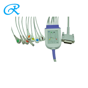 Compatibele HP/Bionet 10-afleidingen 12-kanaals <span class=keywords><strong>ECG</strong></span> EKG-kabel M1770A, M1771A, M1772A - Product Image 5