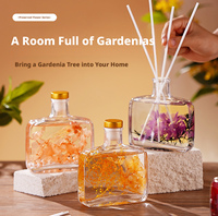 Diffuseur de parfum sans flamme 100 ml avec fleurs préservées, désodorisant aromathérapeutique pour chambre, salon, salle de bain, bureau, maison