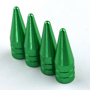 Tapas de válvula de aleación de aluminio para neumáticos de coche, 1 juego, 7 colores, diseño puntiagudo, cubierta de válvula sin cámara, piezas automotrices - Product Image 4