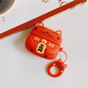 Desain Kucing Keberuntungan Kreatif untuk Pelindung Pro dengan Bahan Karet Lunak PVC untuk <span class=keywords><strong>Earphone</strong></span> - Product Image 6