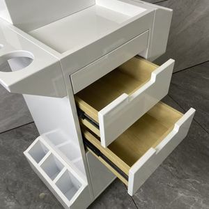 Mobile High-quality Hair Salon Styling Beauty Portable <b>Trolley</b> <b>Tool</b> Car Hair White And Gold Salon <b>Trolley</b> - Product Image 3