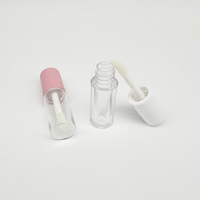 Grossiste d'Usine Professionnel: Contenant de Brillant à Lèvres Rond Blanc Rose 1,2 ml 3 ml, Mini Tube Cosmétique de Maquillage, Tube de Brillant à Lèvres Vide